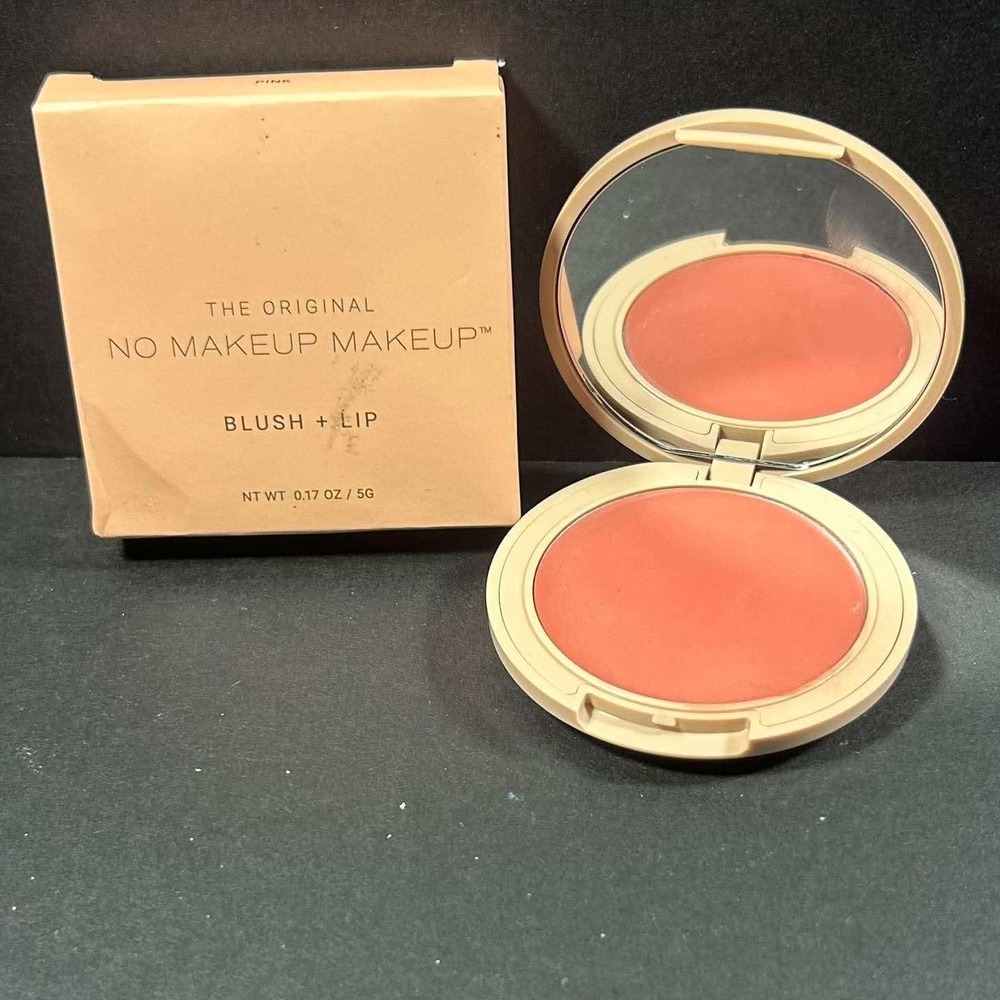 No Makeup Makeup Blush + Lip Pink Cream Balm Compact 0.17oz‎